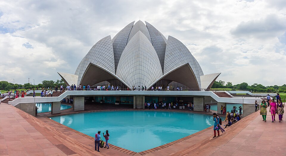 Nuova Delhi: Lotus Temple-Panoroma-Visit During WCI 2016- IMG 6471