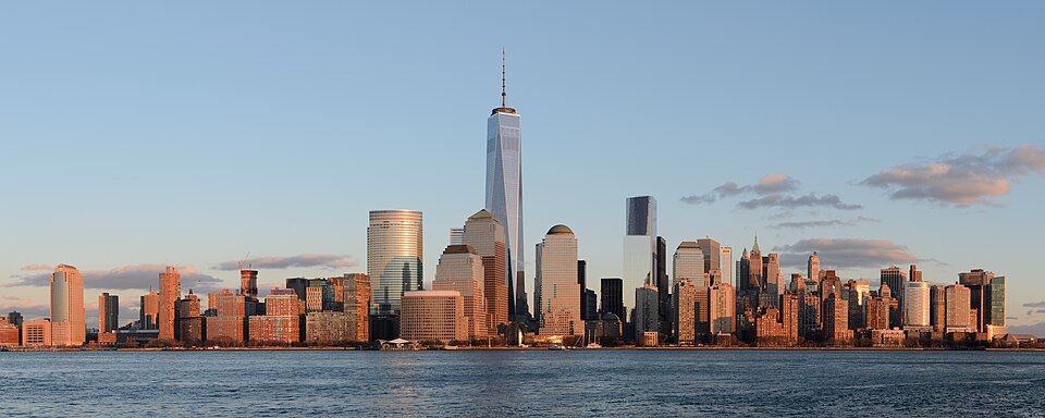 New York: Lower Manhattan from Jersey City November 2014 panorama 2