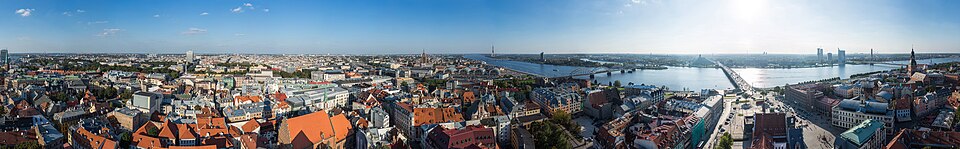 Riga: Riga Skyline Panorama, Latvia - Diliff