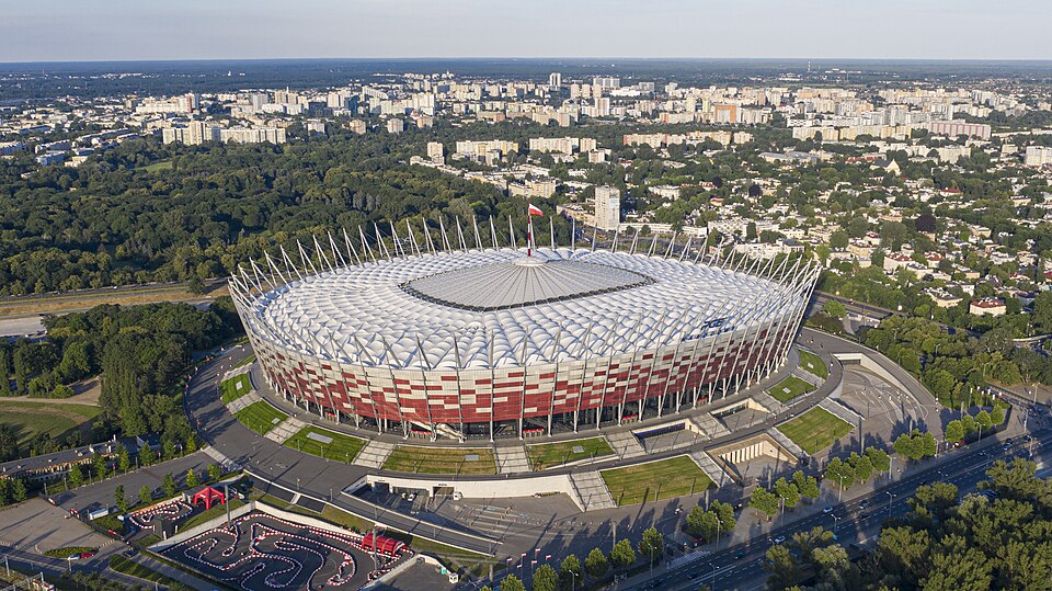 Varsavia: National Stadium Warsaw aerial view 2
